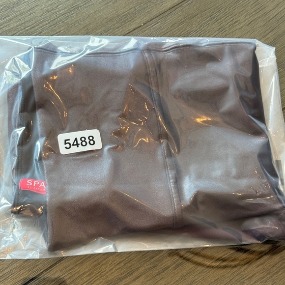 SPANX Faux Leather Leggings Burgundy Brown 45488 - Picture 13 of 13